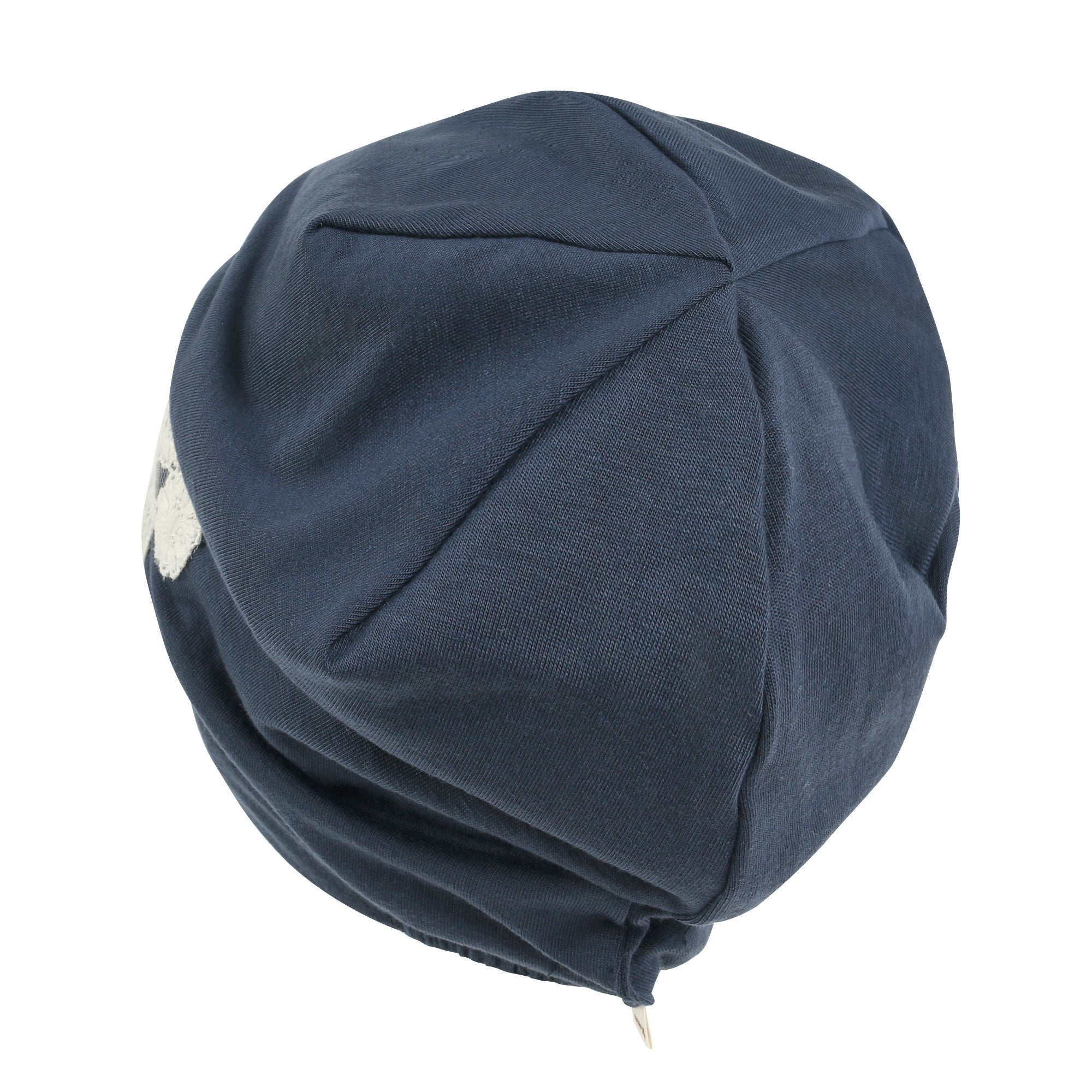 Tencel Lyocell Flower Lace Motif Chemo Beanie Soft Head Cover Sleep Hat