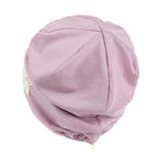 Tencel Lyocell Flower Lace Motif Chemo Beanie Soft Head Cover Sleep Hat
