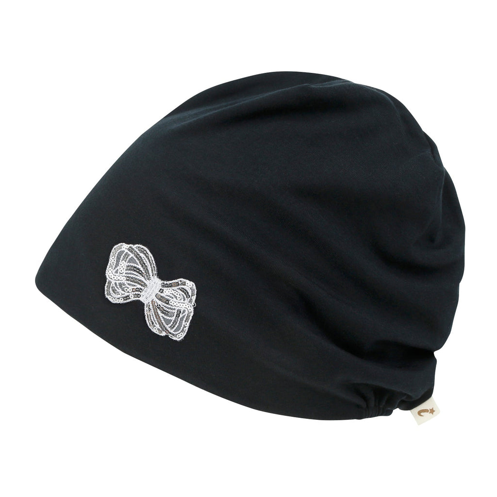 Tencel Lyocell Ribbon Spangle Motif Chemo Beanie Soft Smooth Sleep Hat