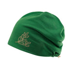 Tencel Lyocell Leaves Rhinestone Chemo Beanie Ultra Soft Head Sleep Hat