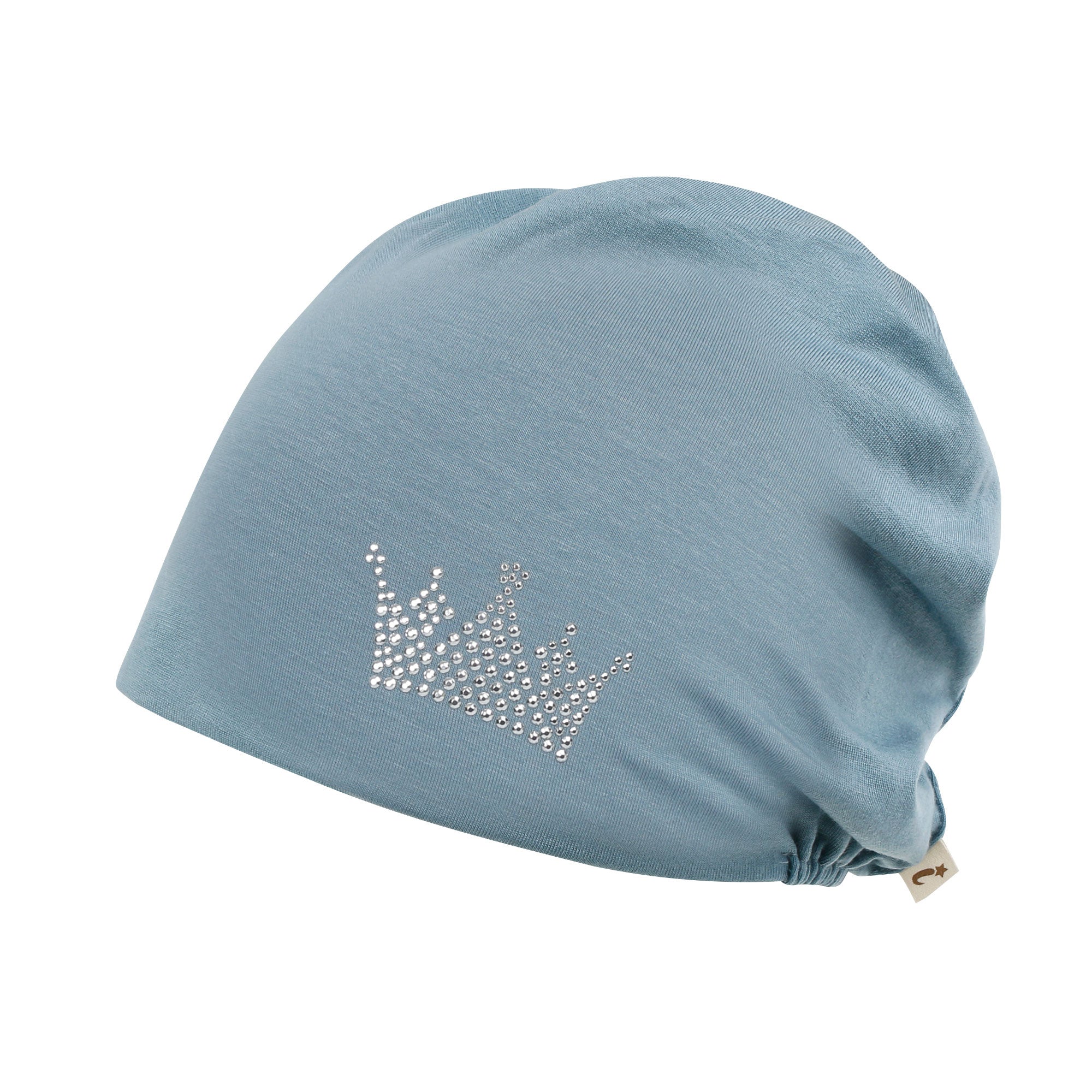Tencel Lyocell Crown Rhinestone Chemo Beanie Ultra Soft Head Sleep Hat