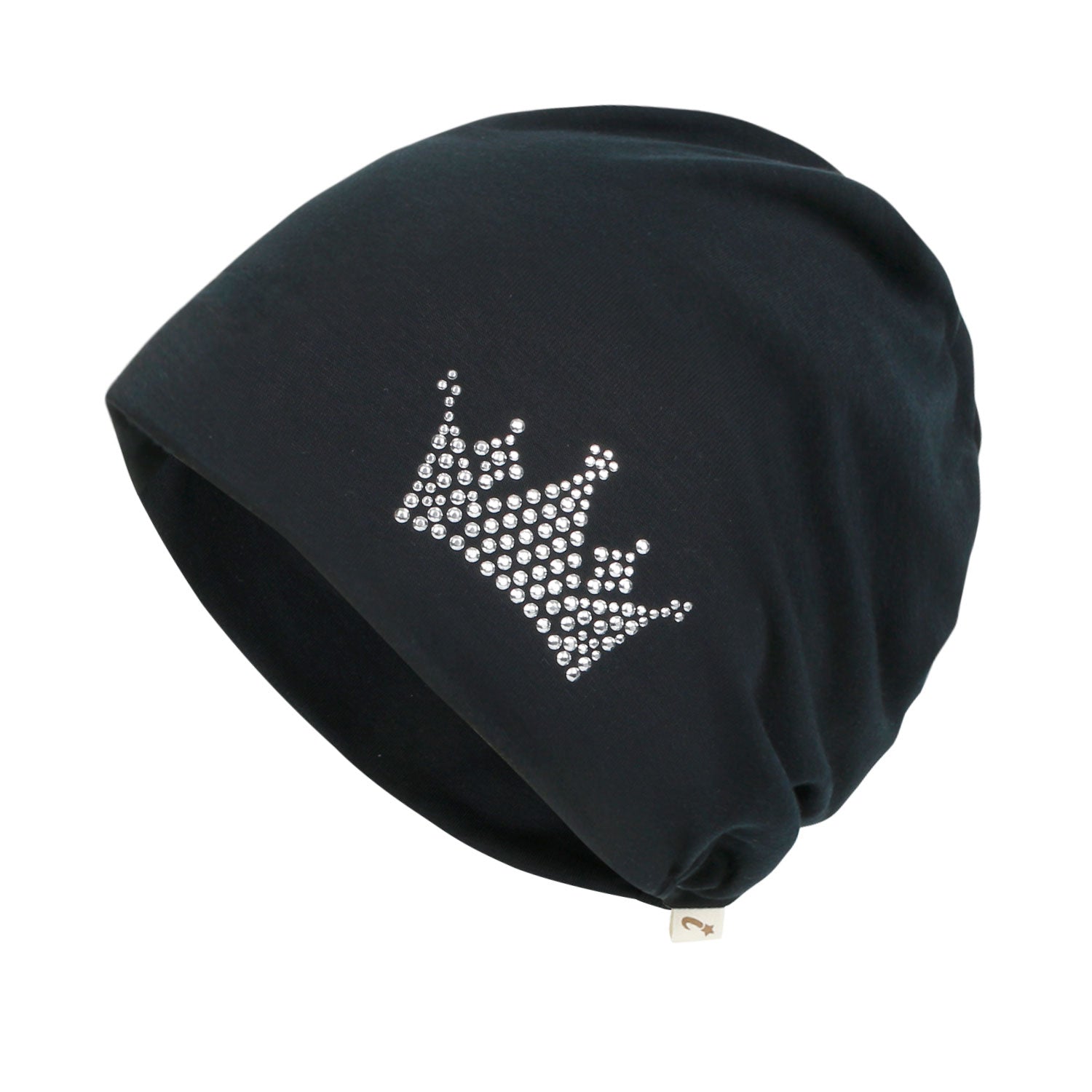 Tencel Lyocell Crown Rhinestone Chemo Beanie Ultra Soft Head Sleep Hat