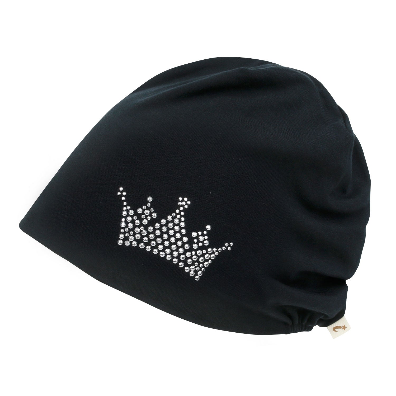 Tencel Lyocell Crown Rhinestone Chemo Beanie Ultra Soft Head Sleep Hat