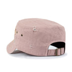Crystal Gemstone Stud Flower Vintage Cotton Military Army Hat Cadet Cap