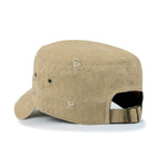 Crystal Gemstone Stud Flower Vintage Cotton Military Army Hat Cadet Cap