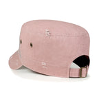 Crystal Gemstone Stud Flower Vintage Cotton Military Army Hat Cadet Cap