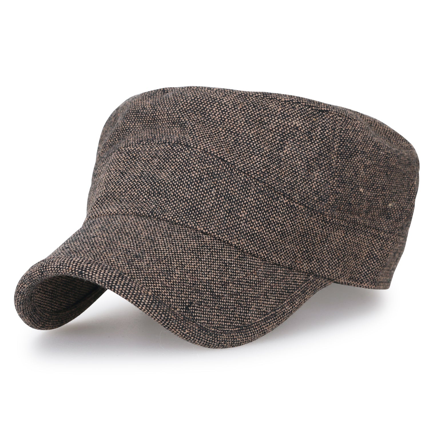 Large Size Solid Color Military Army Hat Wool-blend Vintage Cadet Cap