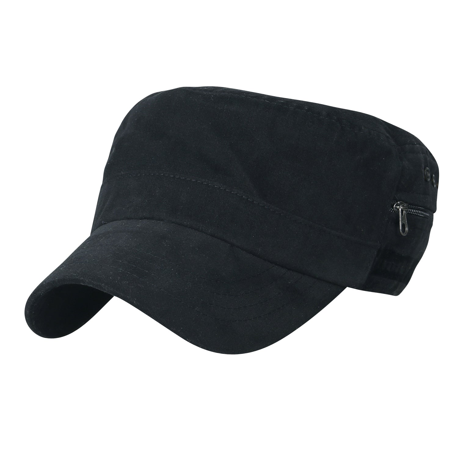 Solid Color Military Army Hat Soft Cotton Adjustable Strap Cadet Cap