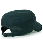 Solid Color Mesh XL Military Army Hat Contrast Seam Cadet Cap