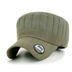 Grayish Color Padded Crown Military Army Hat Soft Casual Cadet Cap