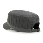 Grayish Color Padded Crown Military Army Hat Soft Casual Cadet Cap
