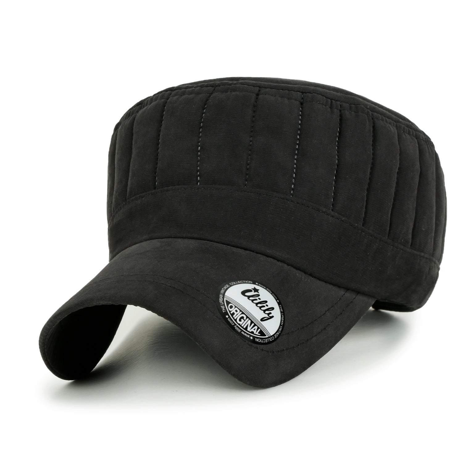 Grayish Color Padded Crown Military Army Hat Soft Casual Cadet Cap