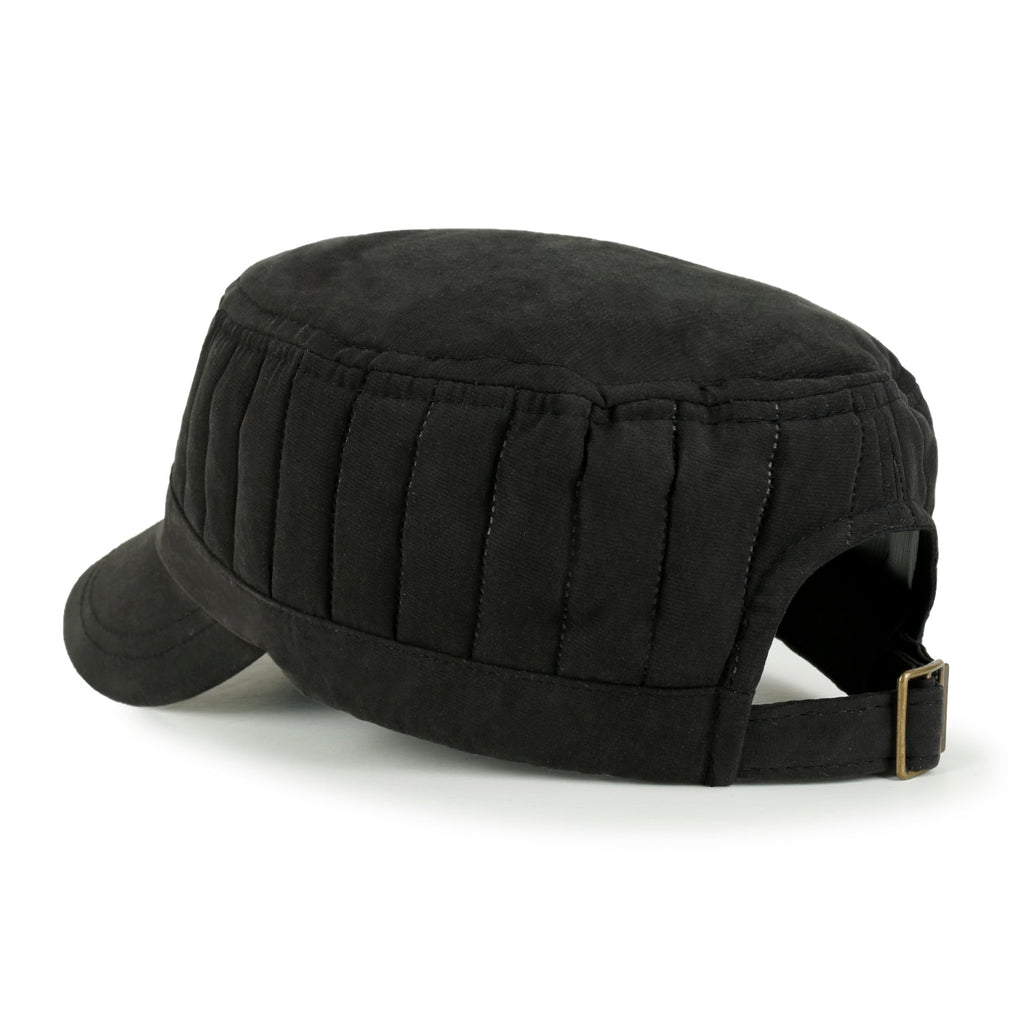 Grayish Color Padded Crown Military Army Hat Soft Casual Cadet Cap