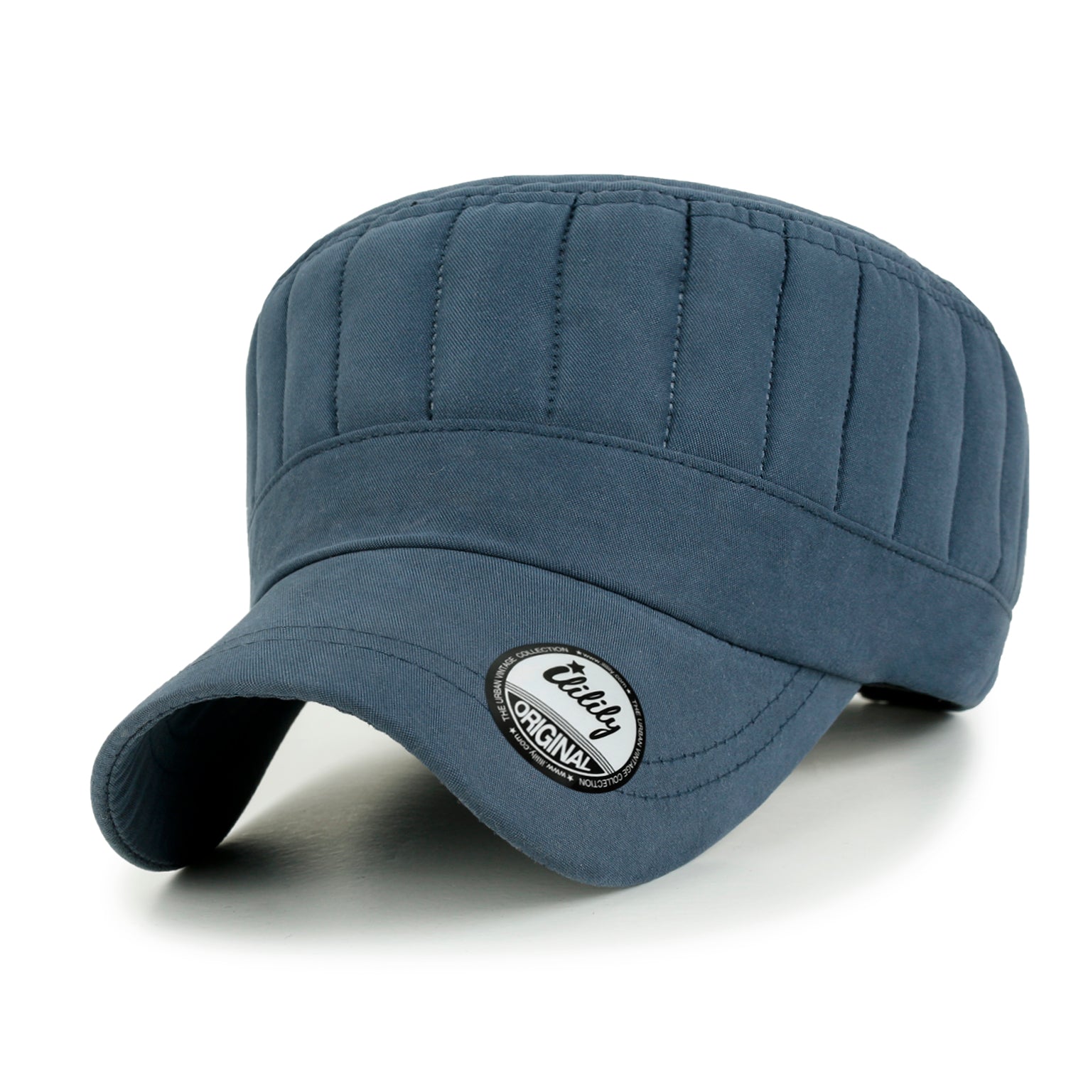 Grayish Color Padded Crown Military Army Hat Soft Casual Cadet Cap
