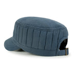Grayish Color Padded Crown Military Army Hat Soft Casual Cadet Cap