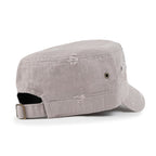 Vintage Distressed Cotton Army Hat Heart Shape Rhinestone Cadet Cap