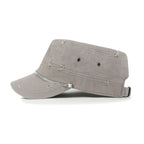 Vintage Distressed Rhineston Lined Cadet Cap Cotton Army Hat