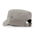 Vintage Distressed Rhineston Lined Cadet Cap Cotton Army Hat