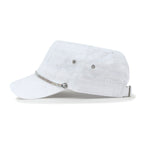 Vintage Distressed Rhineston Lined Cadet Cap Cotton Army Hat