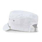 Vintage Distressed Rhineston Lined Cadet Cap Cotton Army Hat