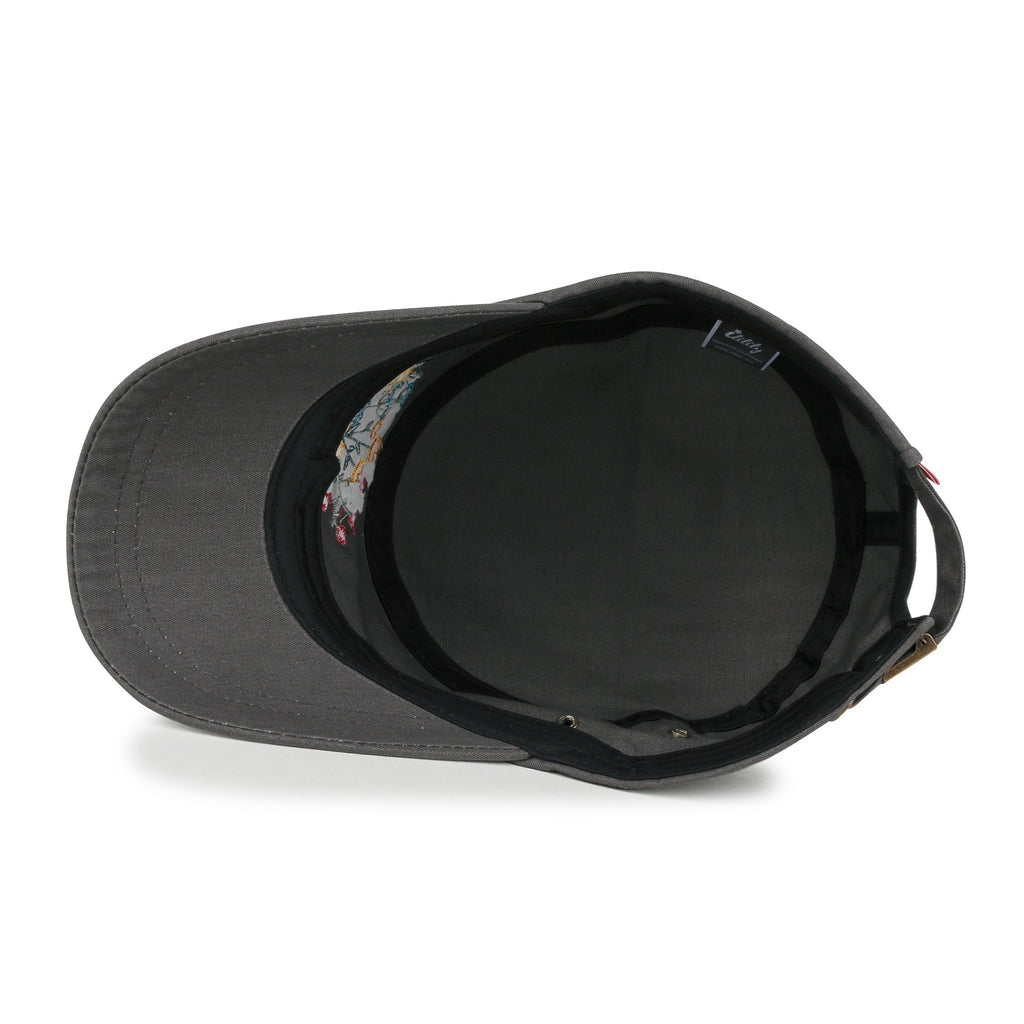 Flower Embroidery Cotton Military Army Hat Women Casual Cadet Cap