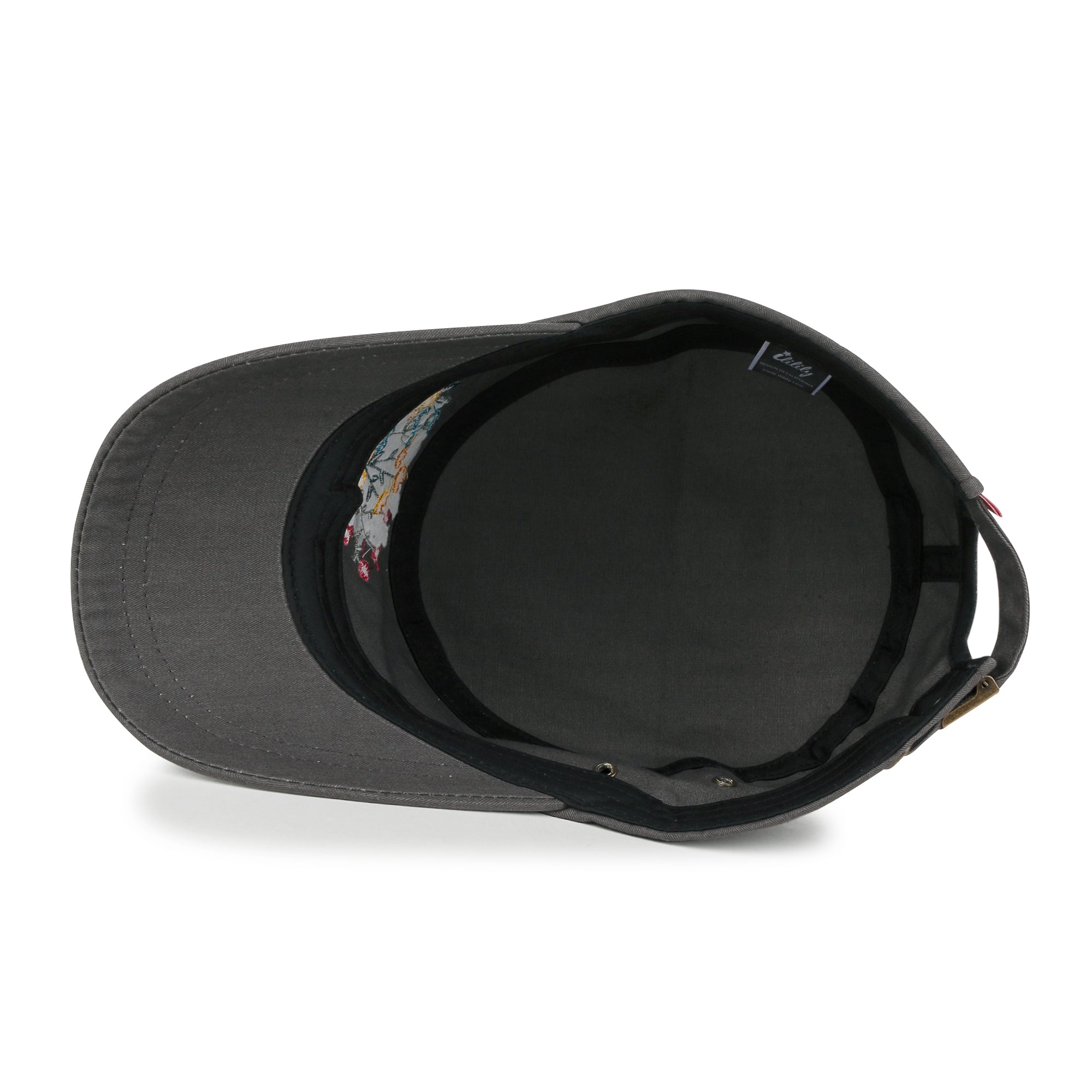 Flower Embroidery Cotton Military Army Hat Women Casual Cadet Cap