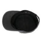 Vintage Distressed Cotton Army Hat Heart Ribbon Rhinestone Cadet Cap