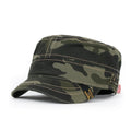Camouflage Military Cadet Cap Vintage Army Style Hat with Adjustable Strap