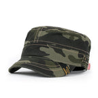 Camouflage Military Cadet Cap Vintage Army Style Hat with Adjustable Strap