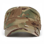 Camouflage Military Cadet Cap Vintage Army Style Hat with Adjustable Strap