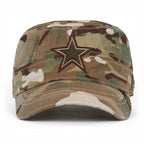 Camouflage Military Cadet Cap Vintage Army Style Hat with Adjustable Strap