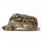 Camouflage Military Cadet Cap Vintage Army Style Hat with Adjustable Strap