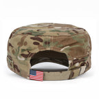 Camouflage Military Cadet Cap Vintage Army Style Hat with Adjustable Strap