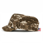 Camouflage Military Cadet Cap Vintage Army Style Hat with Adjustable Strap