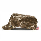 Camouflage Military Cadet Cap Vintage Army Style Hat with Adjustable Strap