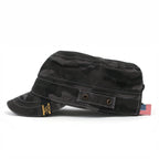 Camouflage Military Cadet Cap Vintage Army Style Hat with Adjustable Strap