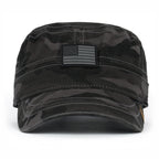 Camouflage Military Cadet Cap Vintage Army Style Hat with Adjustable Strap