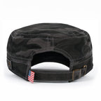 Camouflage Military Cadet Cap Vintage Army Style Hat with Adjustable Strap