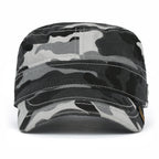 Camouflage Military Cadet Cap Vintage Army Style Hat with Adjustable Strap