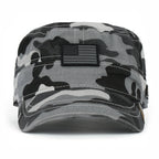Camouflage Military Cadet Cap Vintage Army Style Hat with Adjustable Strap