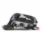 Camouflage Military Cadet Cap Vintage Army Style Hat with Adjustable Strap