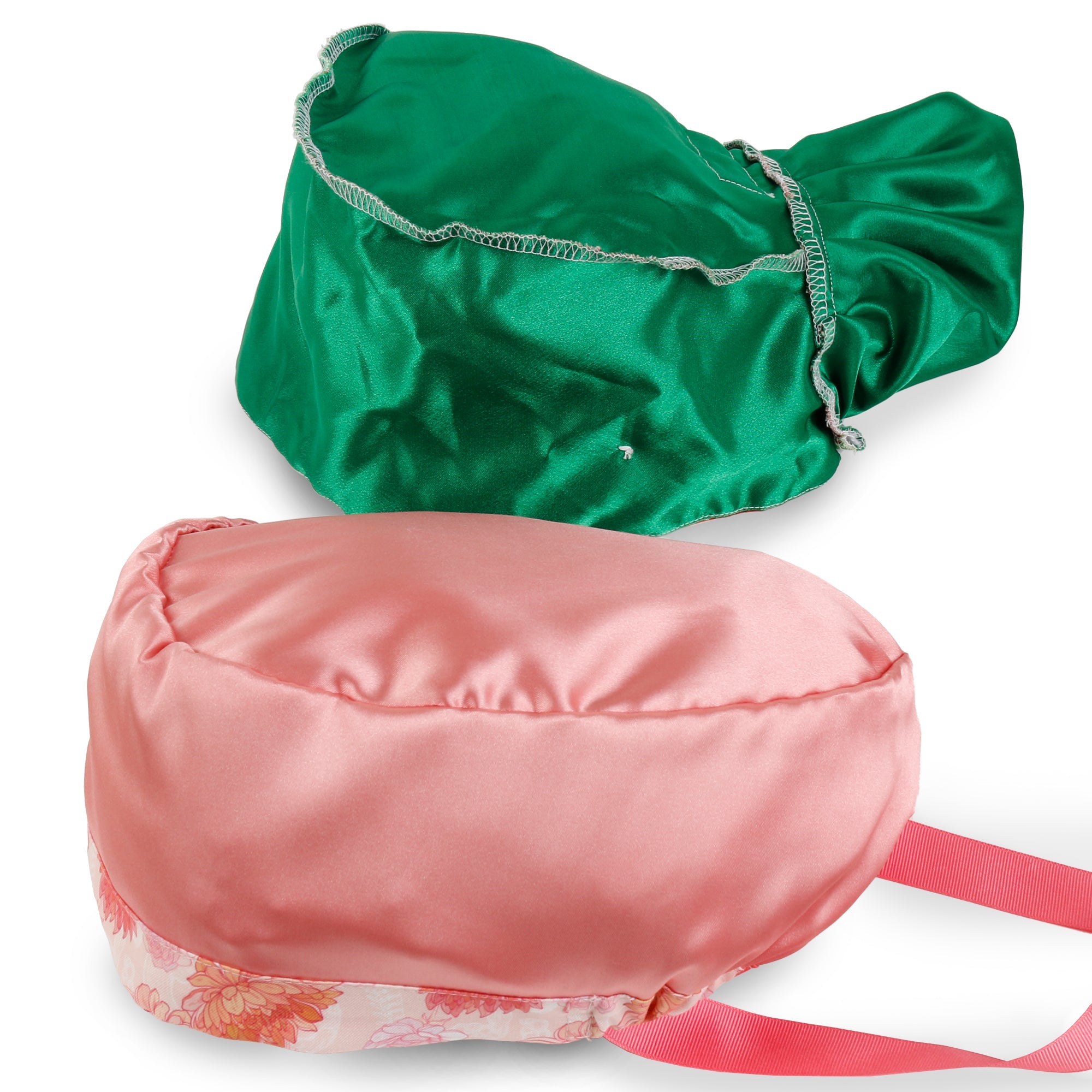 Satin Lined Cute Scrub Cap with Ponytail Ribbon