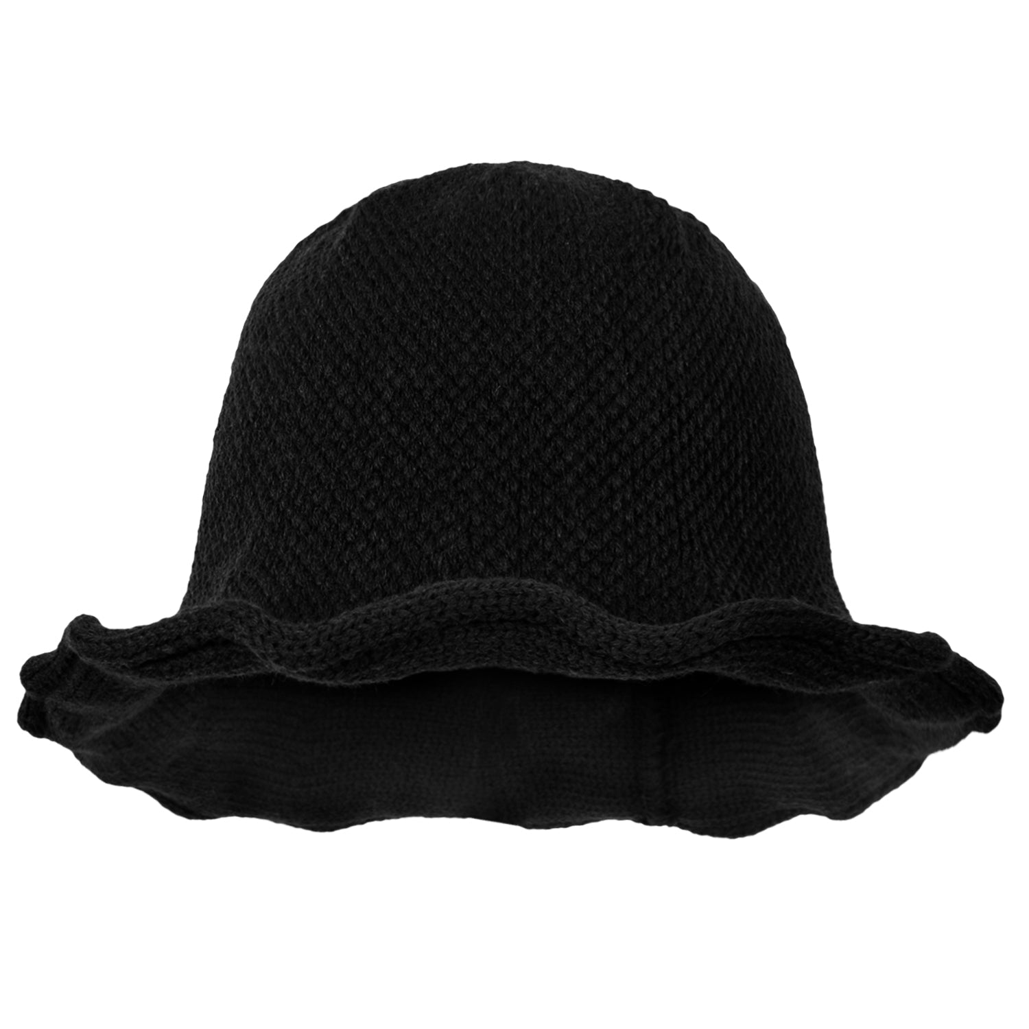 Women Knitted Floppy Round Top Fedora Feminine Bucket Hat