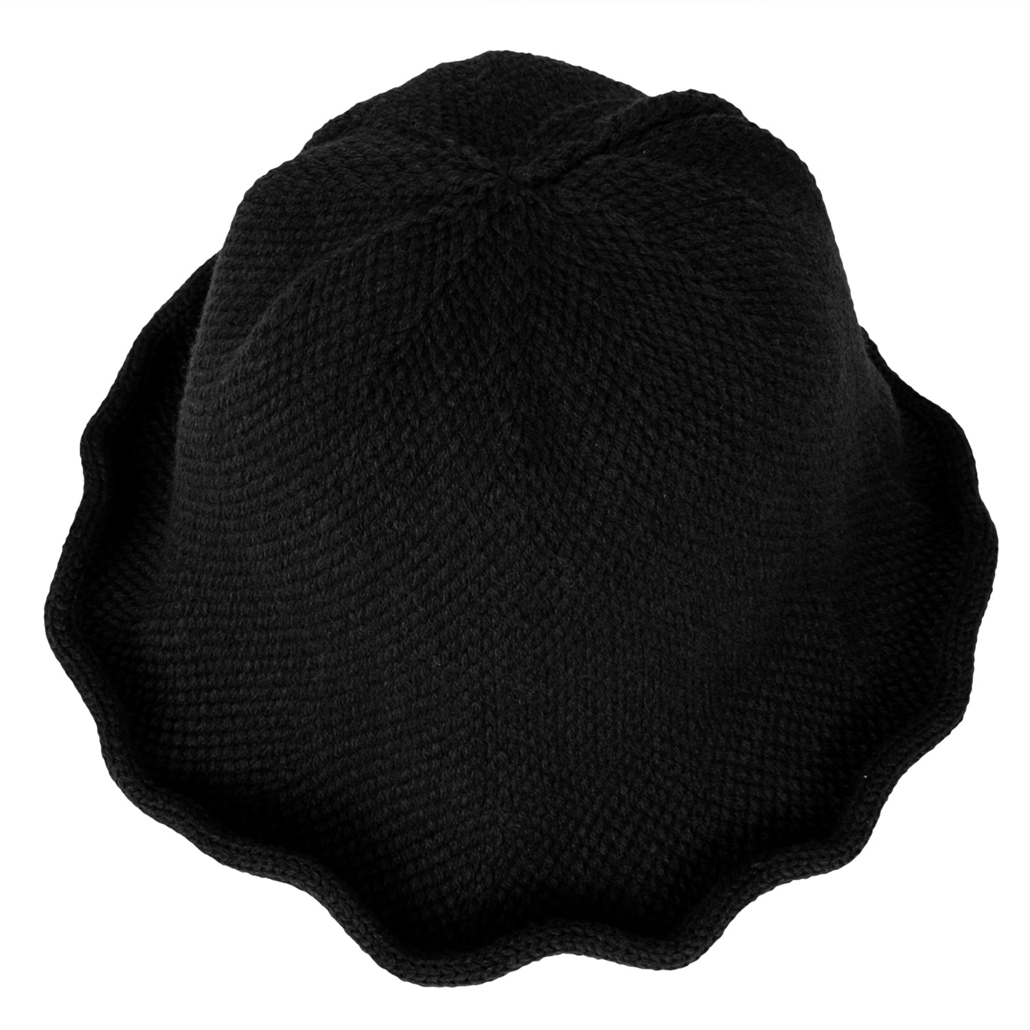 Women Knitted Floppy Round Top Fedora Feminine Bucket Hat