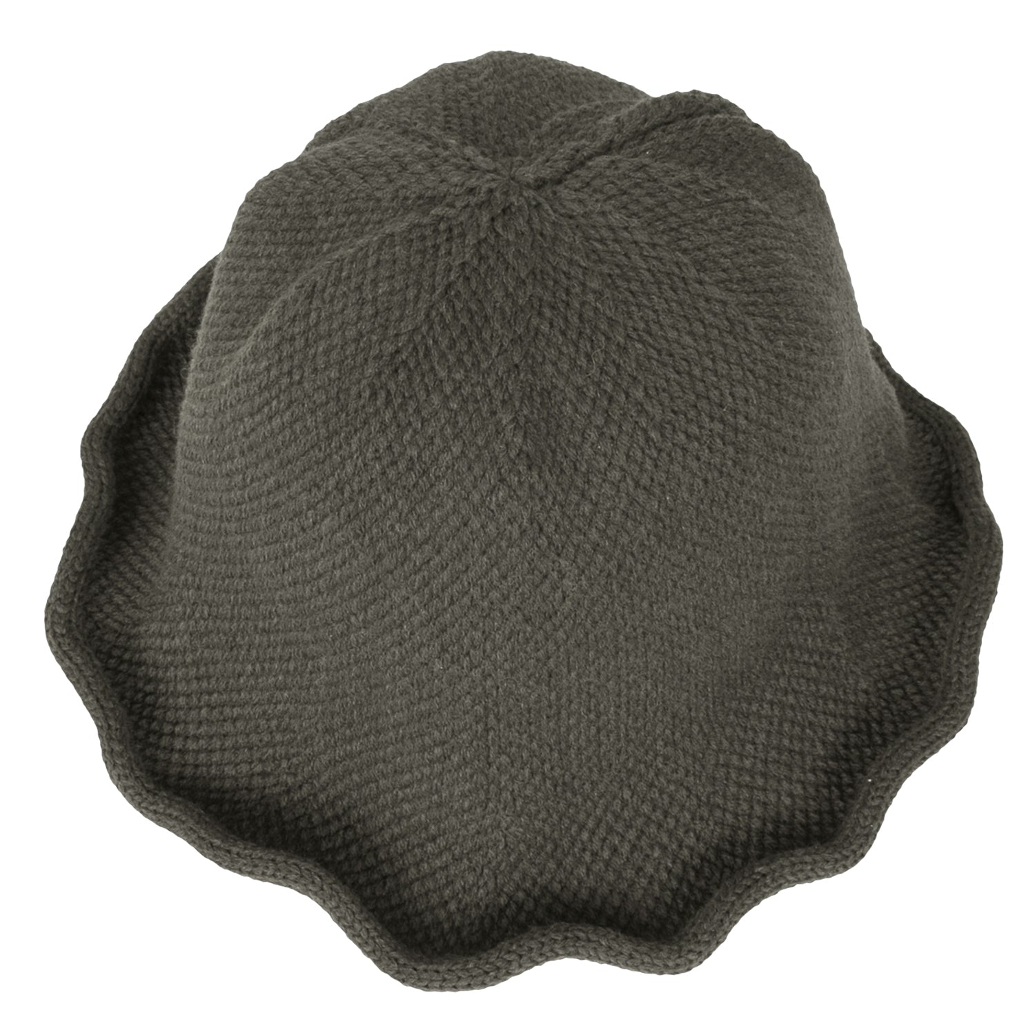 Women Knitted Floppy Round Top Fedora Feminine Bucket Hat