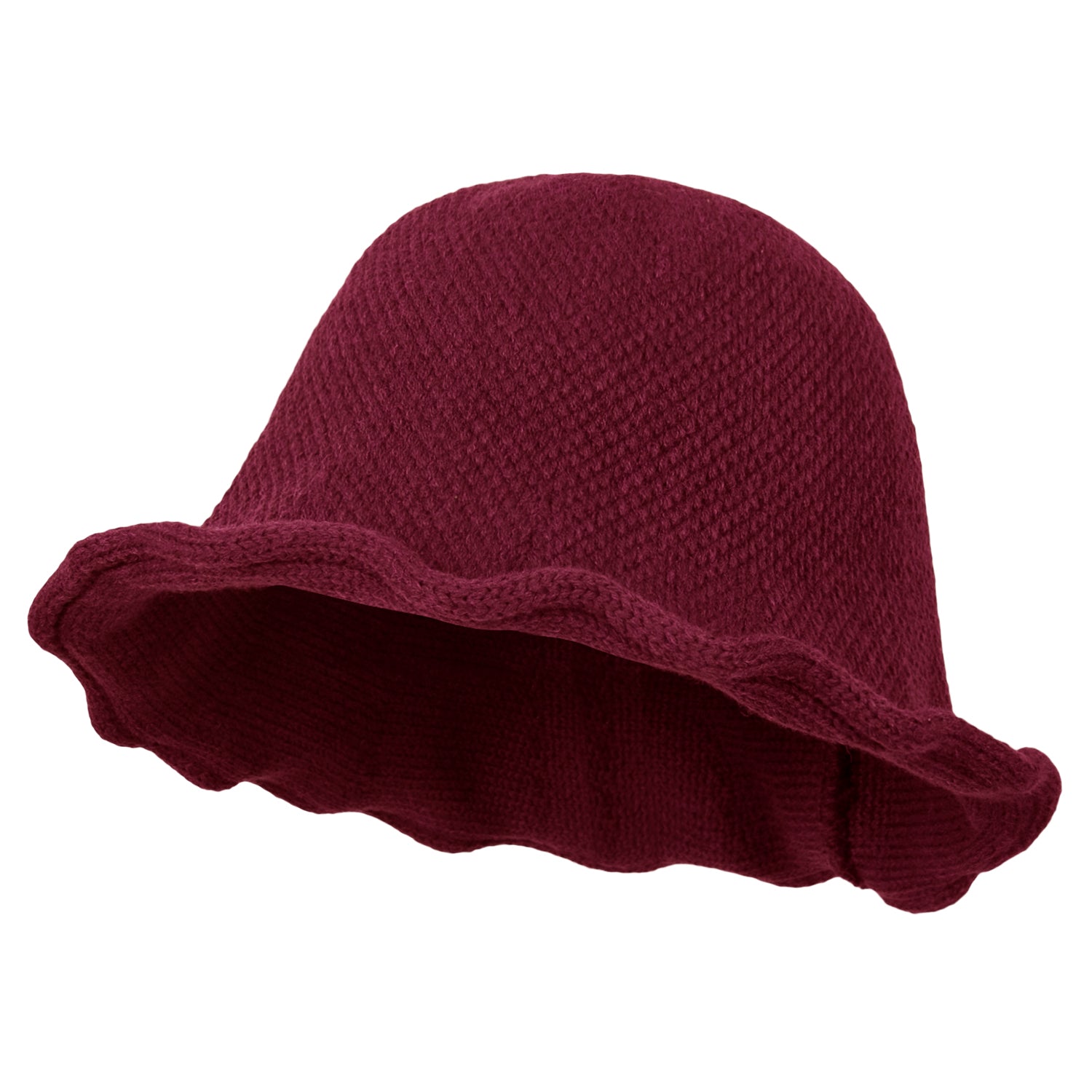 Women Knitted Floppy Round Top Fedora Feminine Bucket Hat