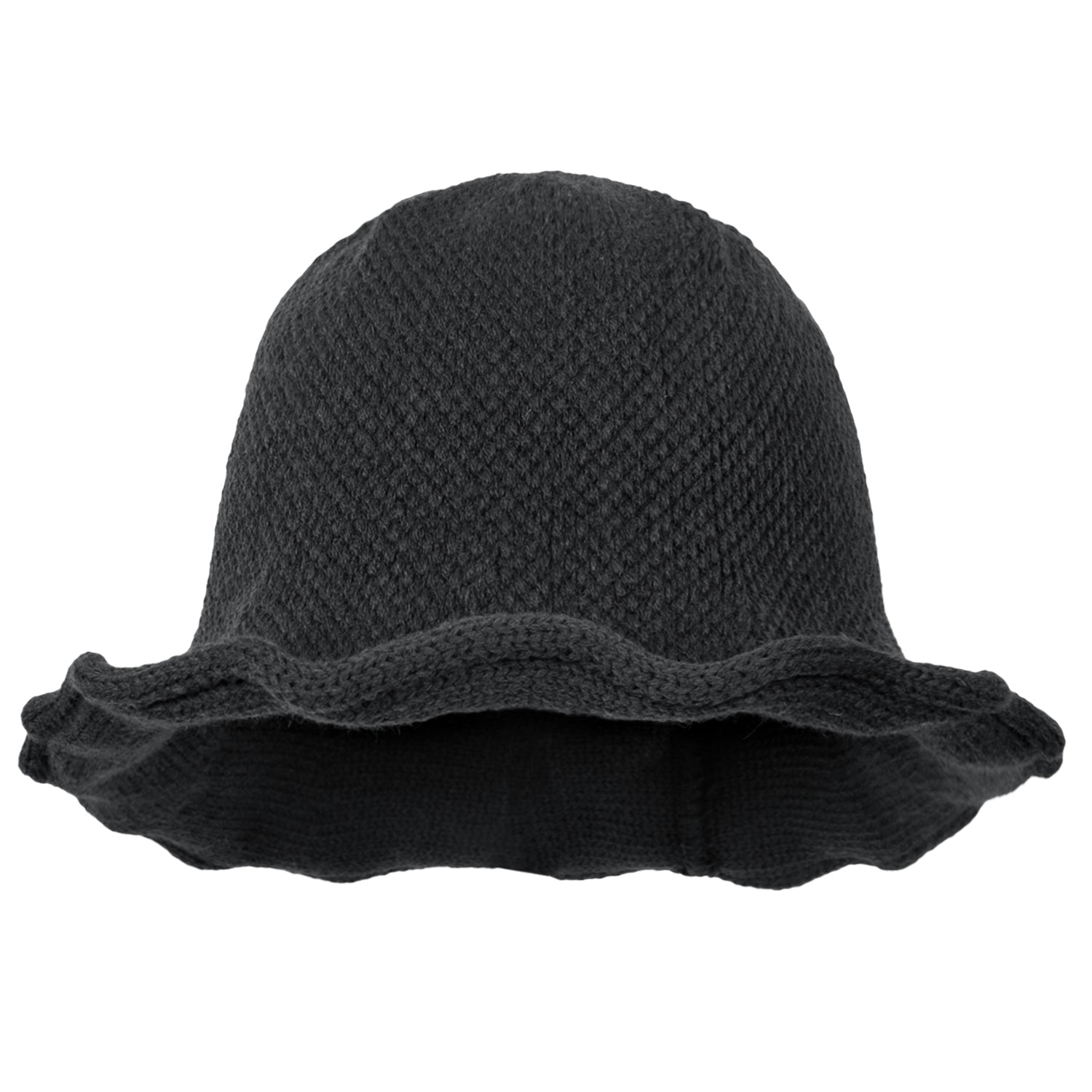 Women Knitted Floppy Round Top Fedora Feminine Bucket Hat