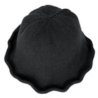 Women Knitted Floppy Round Top Fedora Feminine Bucket Hat