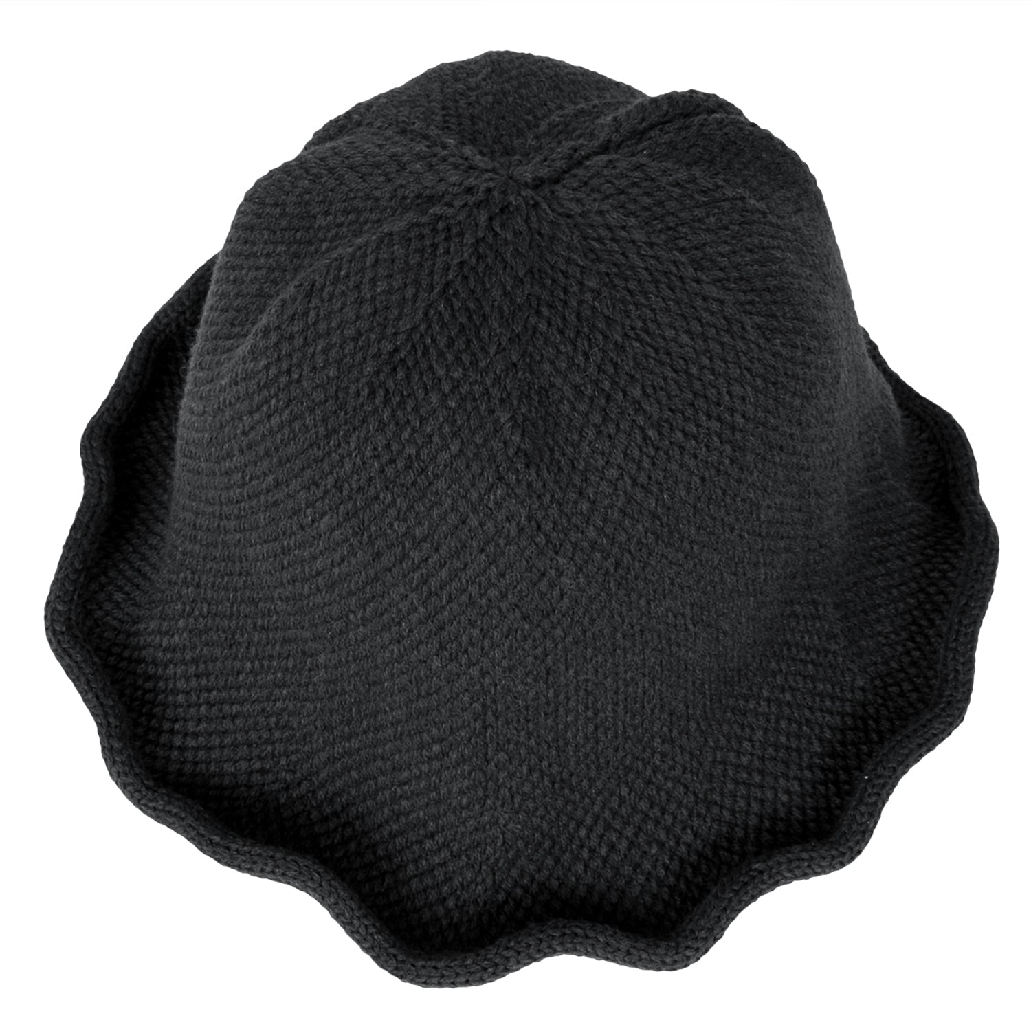Women Knitted Floppy Round Top Fedora Feminine Bucket Hat