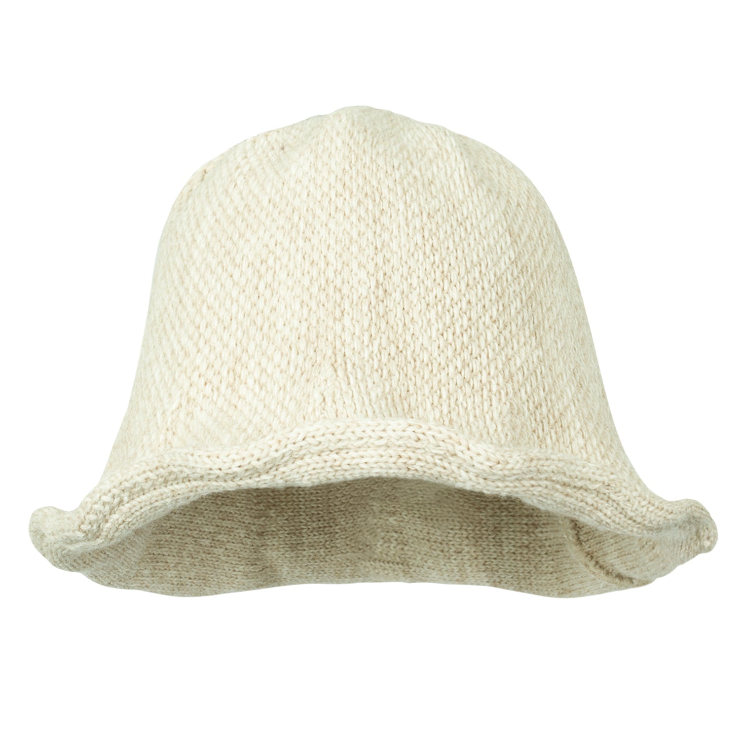 Women Knitted Floppy Round Top Fedora Feminine Bucket Hat
